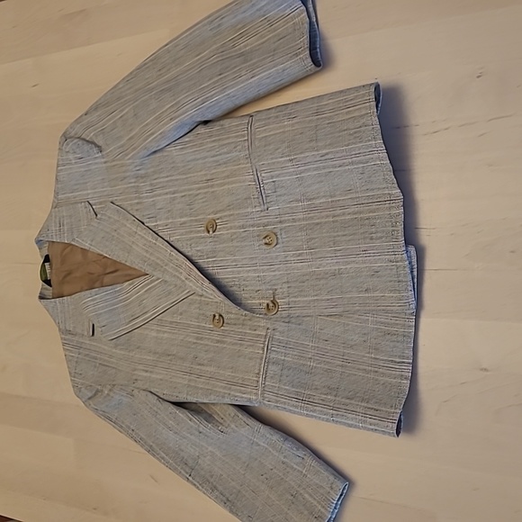 Giovanni Bellini Jackets & Blazers - NWOT VTG Giovanni Bellini Grey Mutli Colored Plaid Wool 3/4 Sleeved Blazer
